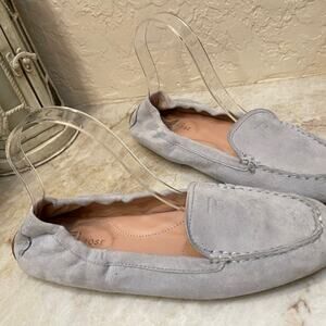 Taryn Rose “Kristine” baby blue suede Loafers Sz 9